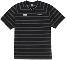 Supreme Umbro Stripe Soccer Jersey Black Supreme Umbro Stripe Soccer Jersey Black