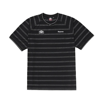 Supreme Umbro Stripe Soccer Jersey Black