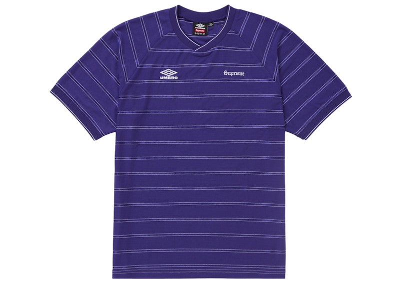 Buy Supreme Umbro 條紋足球衣 紫色
