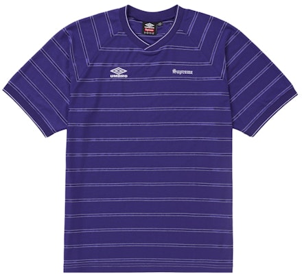 Supreme Umbro Stripe Soccer Jersey Purple Buy Supreme Umbro Stripe Soccer Jersey Purple