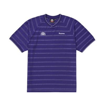 Supreme Umbro Stripe Soccer Jersey Purple