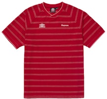 Supreme Umbro Stripe Soccer Jersey Red Supreme Umbro Stripe Soccer Jersey Red