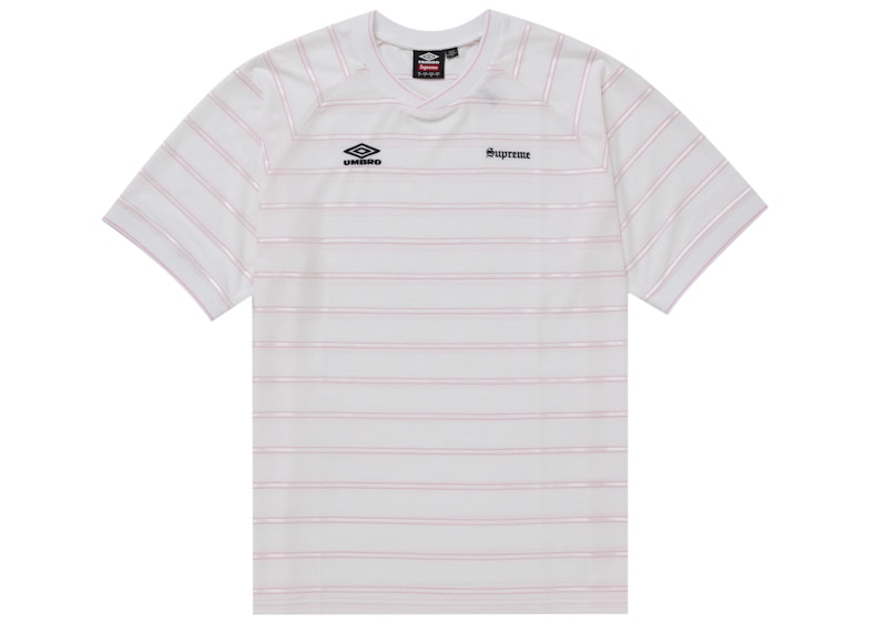 Supreme Umbro Stripe Soccer Jersey White