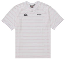 Supreme Umbro Stripe Soccer Jersey White Supreme Umbro Stripe Soccer Jersey White