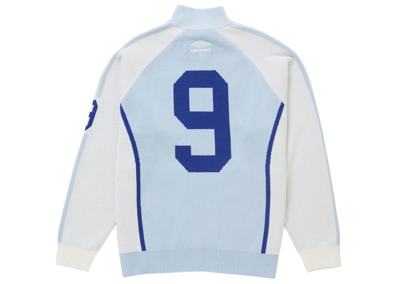 Order シュプリーム アンブロ ジップアップ セーター ライトブルー
