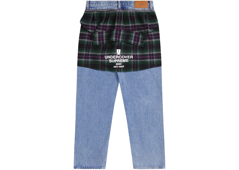 Order Supreme UNDERCOVER 叠搭牛仔褲 洗淨靛藍