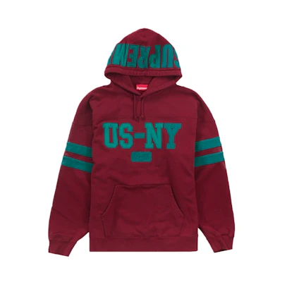 Supreme US-NY Hooded Sweatshirt Cardinal