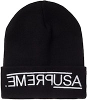 Supreme USA Beanie Black Supreme USA Beanie Black