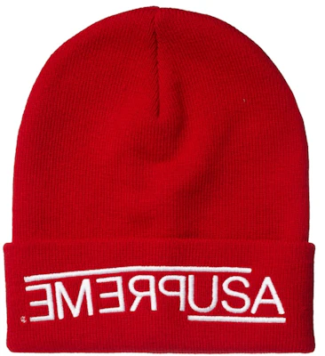 Supreme USA Beanie Merah Buy Supreme USA Beanie Merah