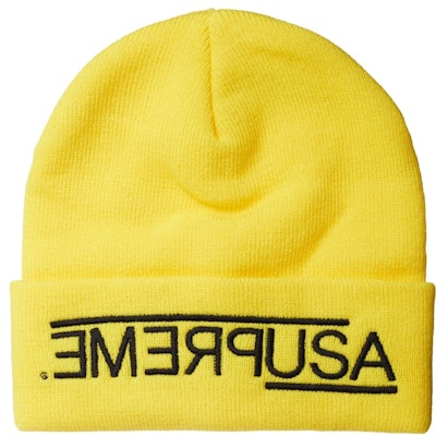Supreme USA Beanie Yellow Buy Supreme USA Beanie Yellow
