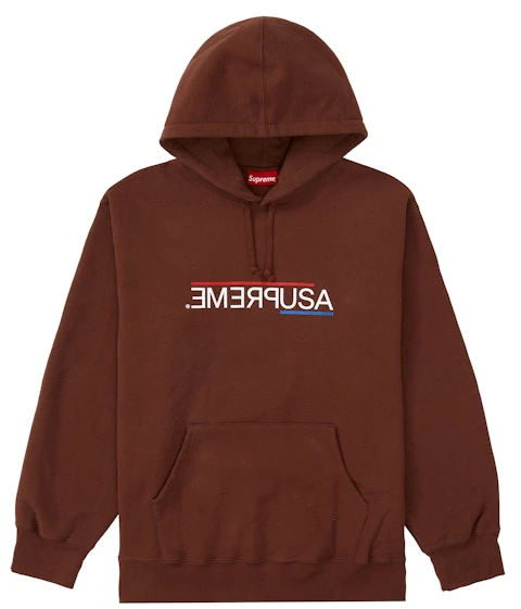 supreme-usa-hooded-sweatshirt-dark-brown
