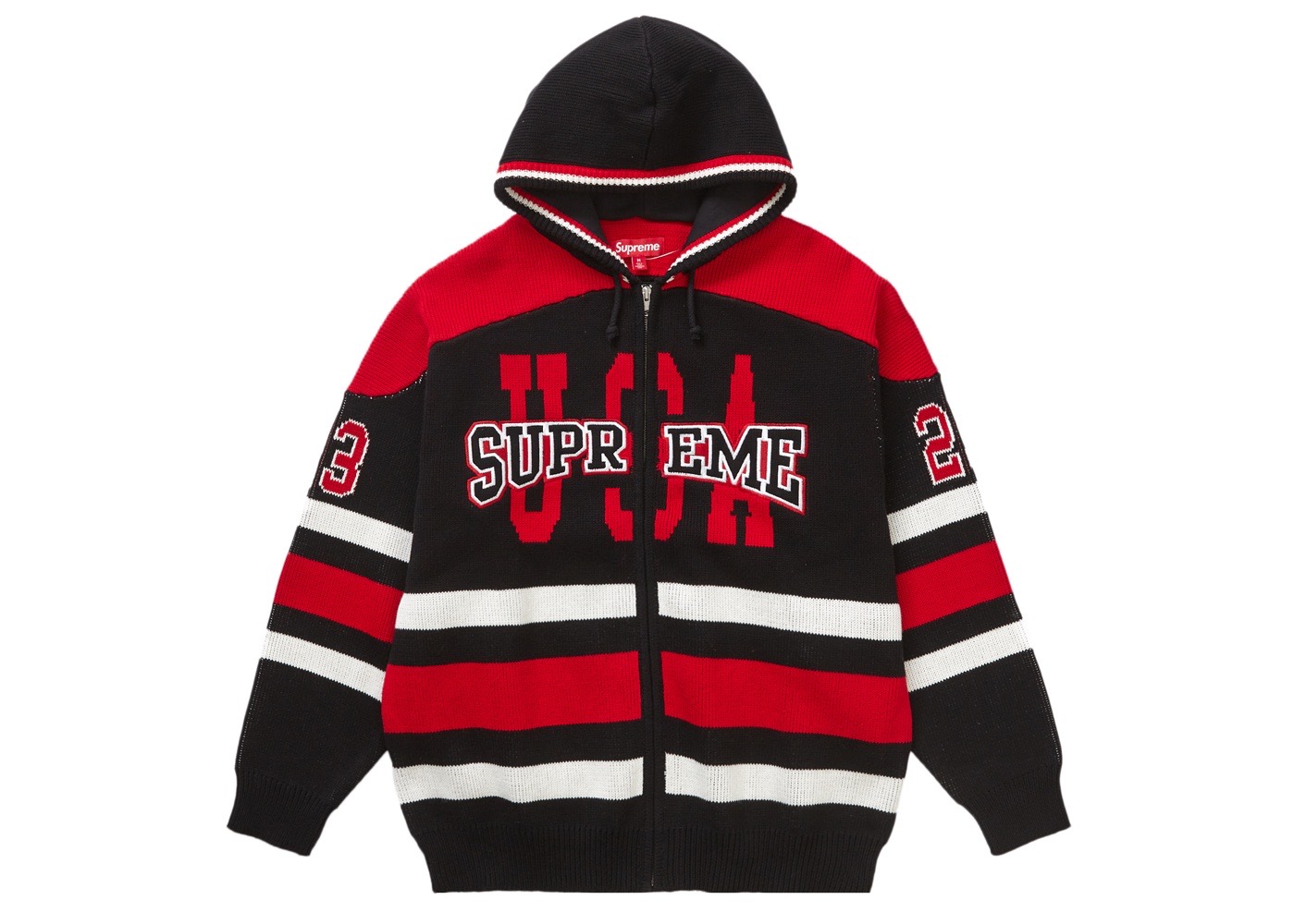 Supreme USA Zip Up Hooded Sweater Blackを購入 - Novelship