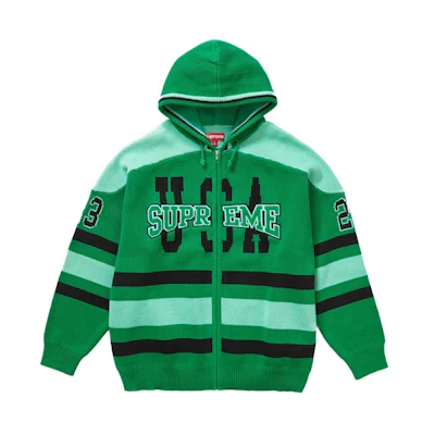 Supreme USA Zip Up Hooded Sweater Green