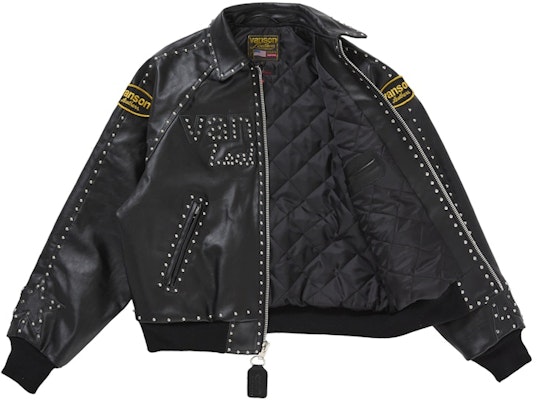 Supreme Vanson Leathers b.b. Simon 皮革外套 黑色 Order Supreme Vanson Leathers b.b. Simon 皮革外套 黑色