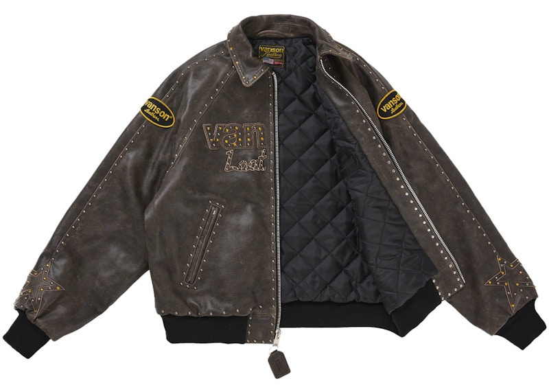 Supreme Vanson Leathers b.b. Simon Jacket Brown 圖 2