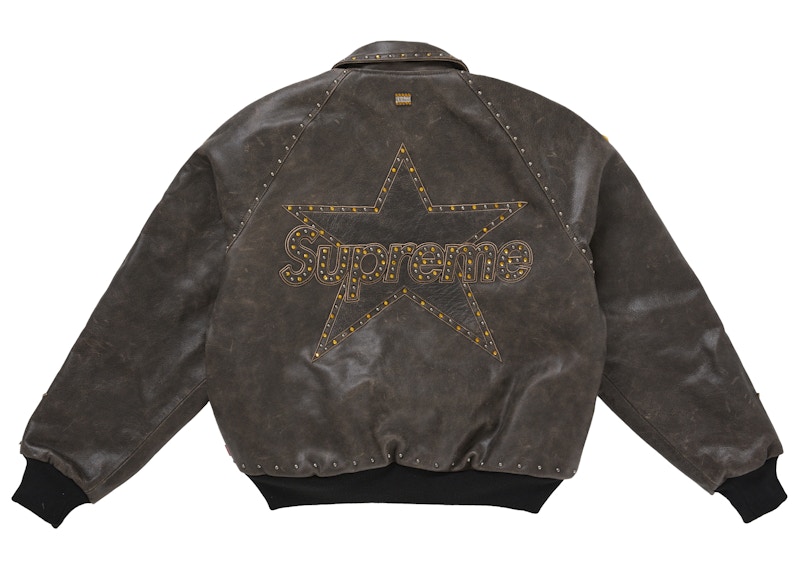 Supreme Vanson Leathers b.b. Simon Jacket Brown 圖 3