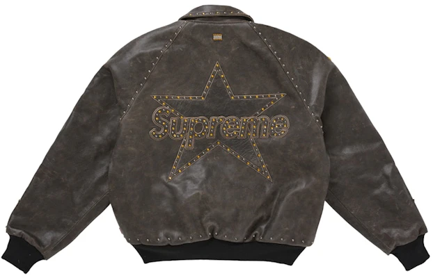 Supreme Vanson Leathers b.b. Simon Jaket Coklat Lookbook Supreme Vanson Leathers b.b. Simon Jaket Coklat