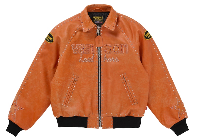 Supreme Vanson Leathers b.b. Simon Jacket Orange