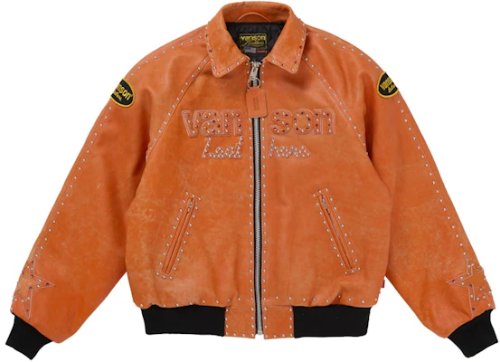 Supreme Vanson Leathers b.b. Simon 夾克 橘色 Buy Supreme Vanson Leathers b.b. Simon 夾克 橘色