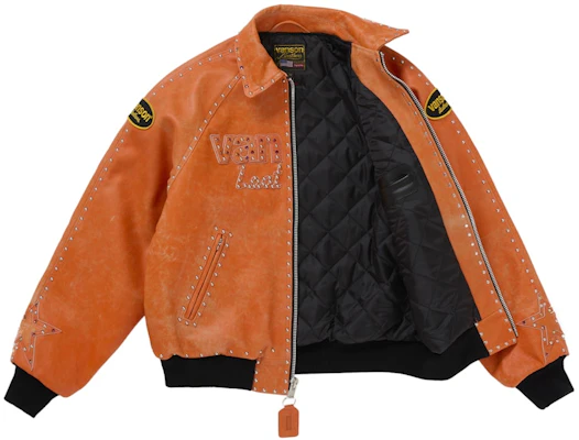 Supreme Vanson Leathers b.b. Simon 夾克 橘色 Order Supreme Vanson Leathers b.b. Simon 夾克 橘色