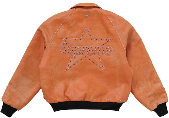 Supreme Vanson Leathers b.b. Simon 夾克 橘色 Lookbook Supreme Vanson Leathers b.b. Simon 夾克 橘色