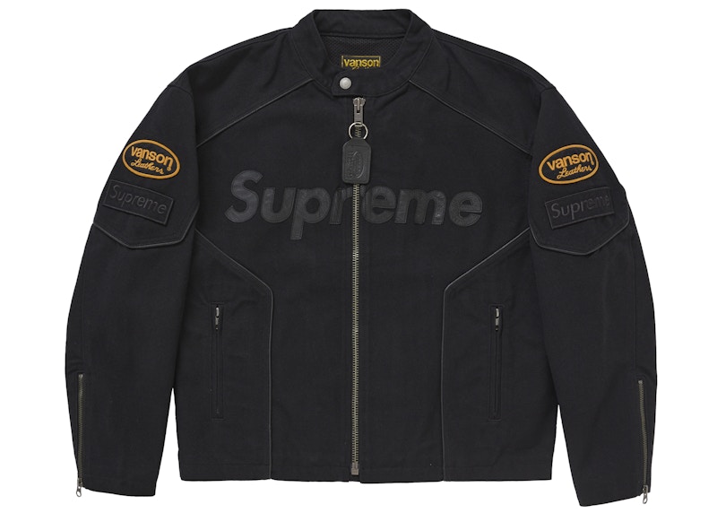 Supreme Vanson Leathers Cordura Cotton Jacket Black