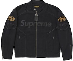Supreme Vanson Leathers Cordura Cotton Jacket Black Supreme Vanson Leathers Cordura Cotton Jacket Black