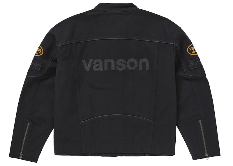 Lookbook Supreme Vanson Leathers Cordura Cotton Jaket Hitam