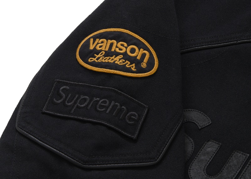 Shop Supreme Vanson Leathers Cordura Cotton Jaket Hitam