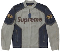 Supreme Vanson Leathers Cordura Cotton Jacket Denim Supreme Vanson Leathers Cordura Cotton Jacket Denim