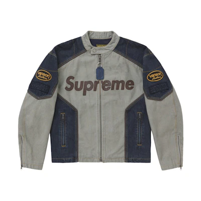 Supreme Vanson Leathers Cordura Cotton Jacket Denim