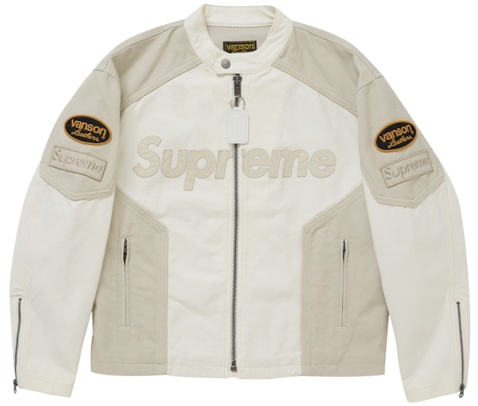 supreme-vanson-leathers-cordura-cotton-jacket-white