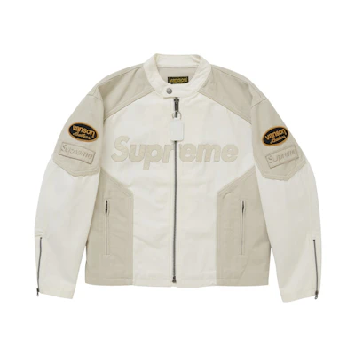Supreme Vanson Leathers Cordura Cotton Jacket White