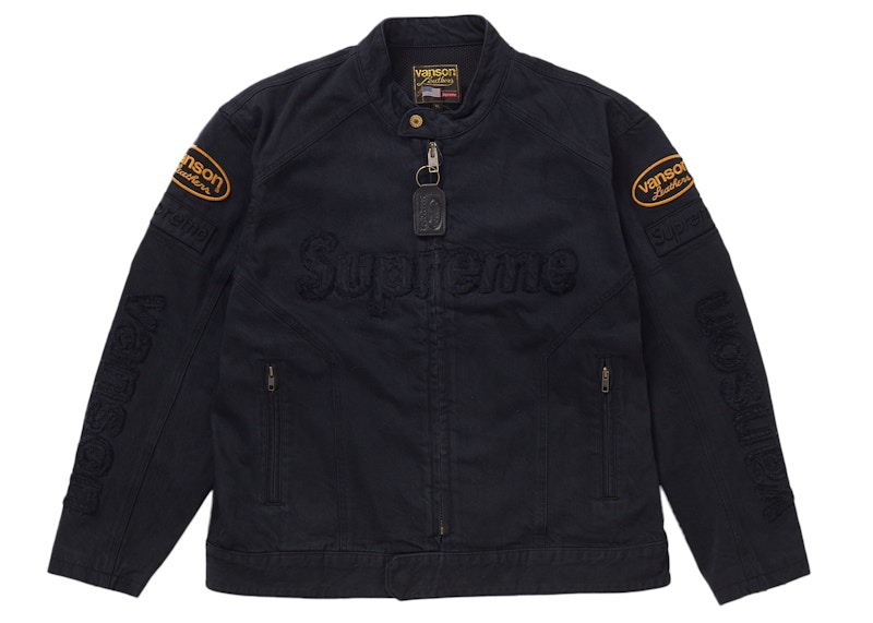 Buy Supreme Vanson Leathers Cordura Denim Jacket Blue - Novelship