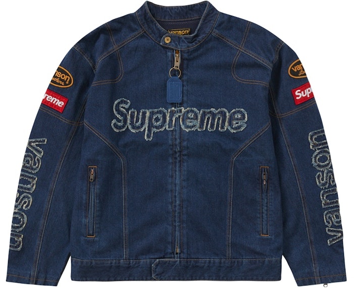 supreme-vanson-leathers-cordura-denim-jacket-blue