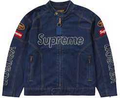 Supreme Vanson Leathers Cordura Denim Jacket Blue Supreme Vanson Leathers Cordura Denim Jacket Blue