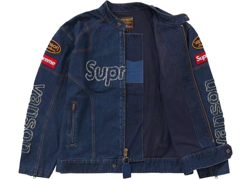 Buy Supreme Vanson Leathers Cordura Denim Jacket Blue - Novelship