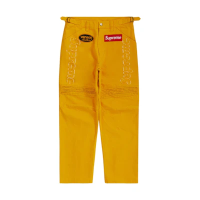 Supreme Vanson Leathers Cordura Denim Racing Pant Yellow