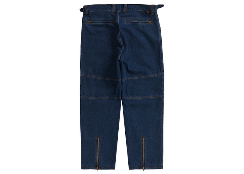 Order 至高范森皮革Cordura牛仔賽車褲 藍色