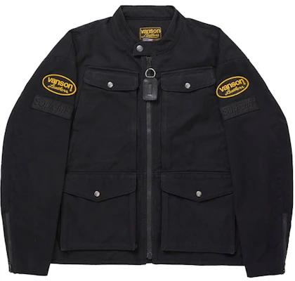 Supreme Vanson Leathers Cordura Jacket (SS26) Black Buy Supreme Vanson Leathers Cordura Jacket (SS26) Black