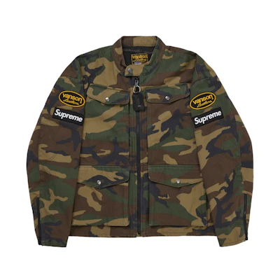Supreme Vanson Leathers Cordura Jacket (SS26) Woodland Camo