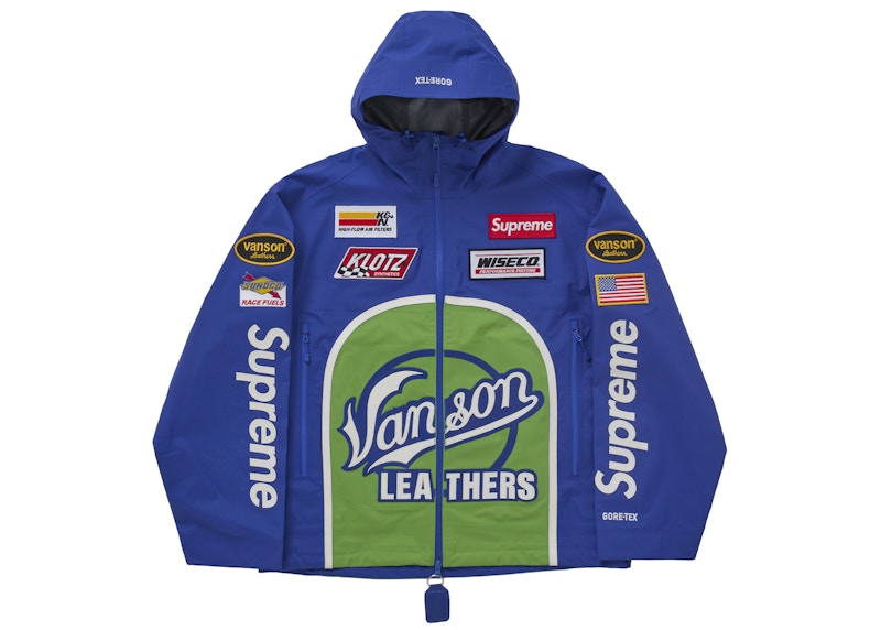 Supreme Vanson Leathers GORE-TEX Shell Jacket Royal