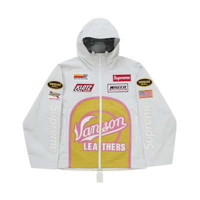 Supreme Vanson Leathers GORE-TEX Shell Jacket White