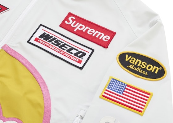 Supreme Vanson Leathers GORE-TEX 防水外套 白色 Shop Supreme Vanson Leathers GORE-TEX 防水外套 白色