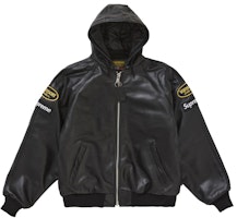 Supreme Vanson Leathers Hooded Work Jacket Black Supreme Vanson Leathers Hooded Work Jacket Black