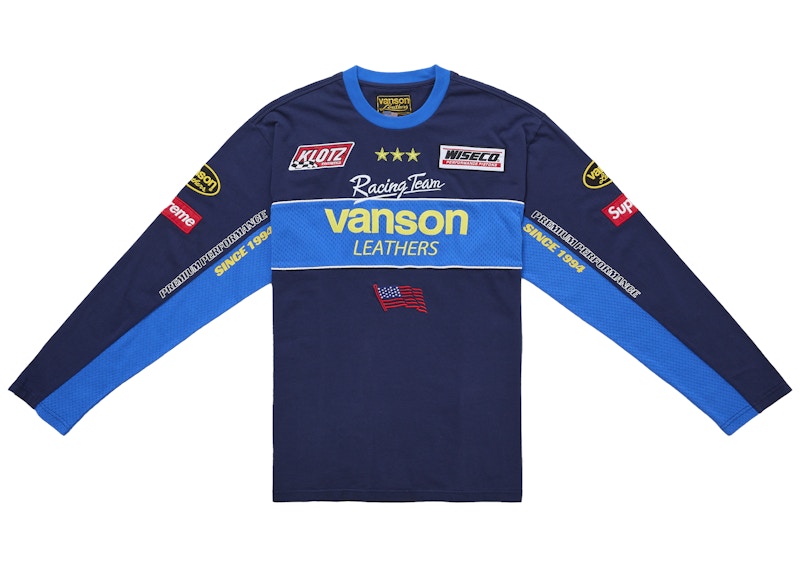 Supreme Vanson Leathers L/S Top Navy