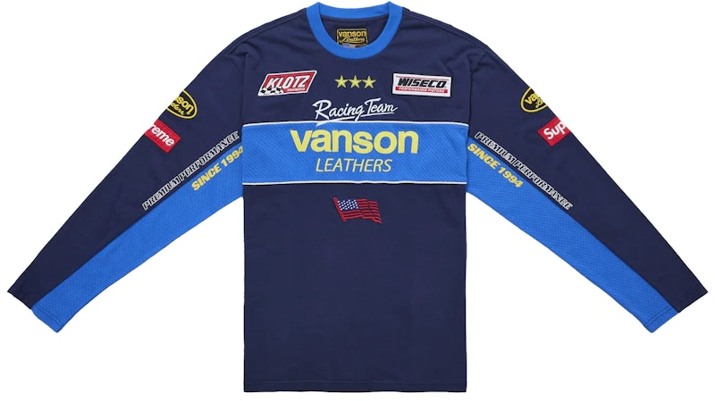 supreme-vanson-leathers-l-s-top-navy