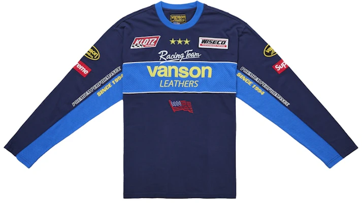 Supreme Vanson Leathers Baju Lengan Panjang Navy Buy Supreme Vanson Leathers Baju Lengan Panjang Navy
