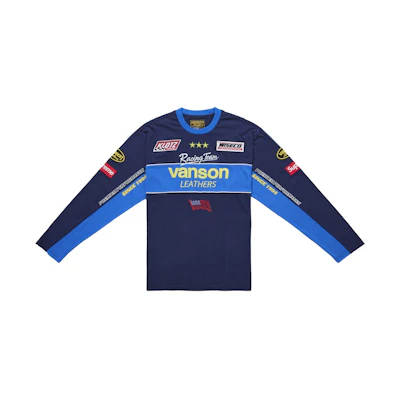 Supreme Vanson Leathers L/S Top Navy
