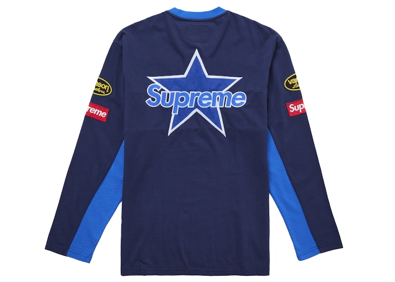 Supreme Vanson Leathers L/S Top Navy 圖 2